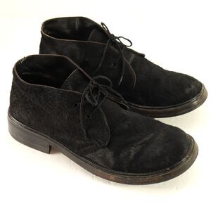 Gianni Barbato Pony Hair Chukka Lace Up Boots size 39